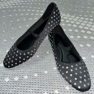 Old Navy Black Flats with Rhinestones